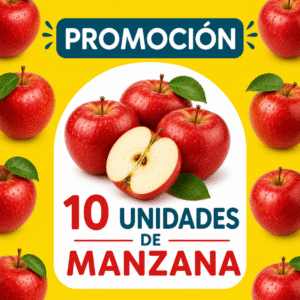 promocion de manzana roja x 10 unidades